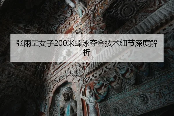 张雨霏女子200米蝶泳夺金技术细节深度解析